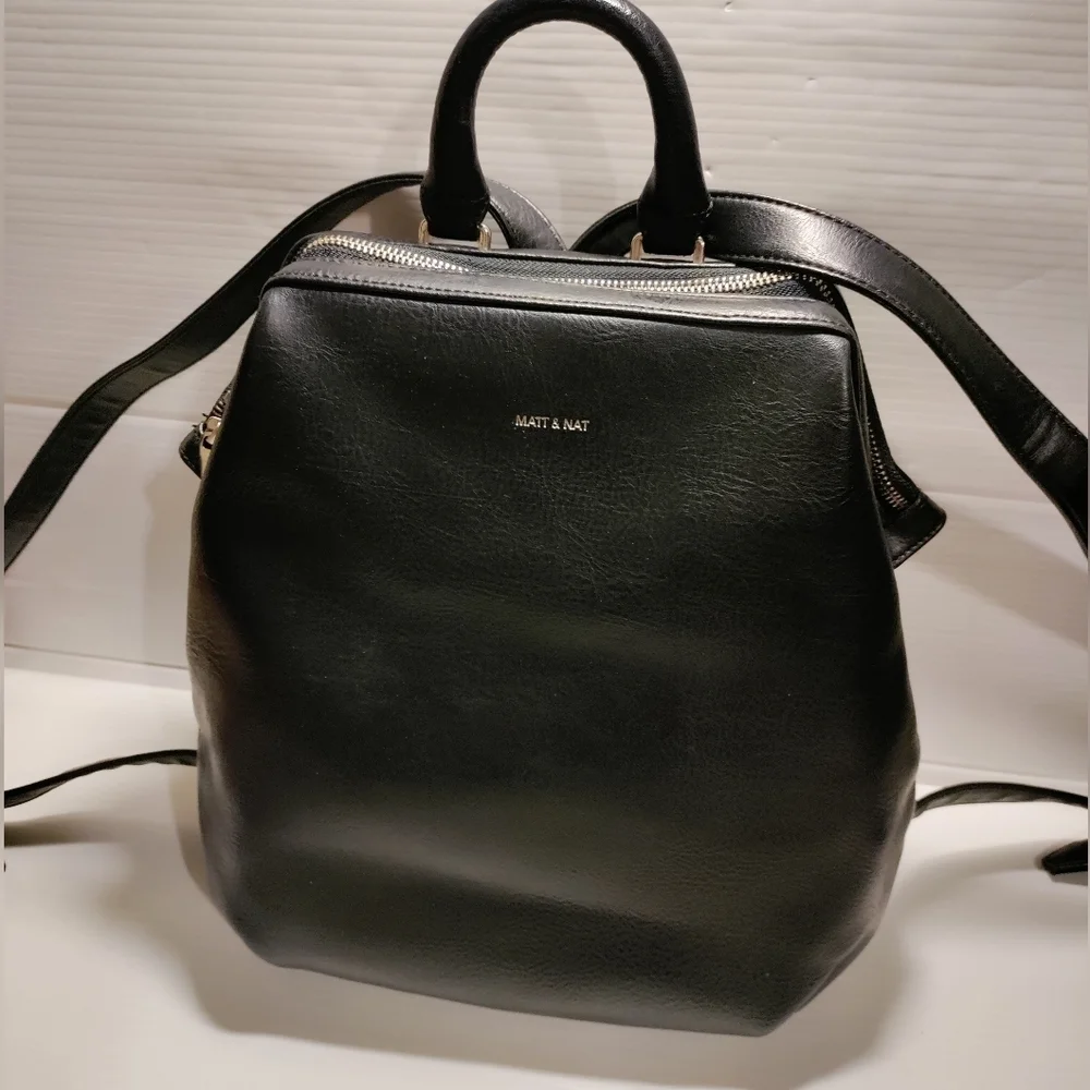 Vintage vignelli Vegan Leather BackpackMATT AND NAT